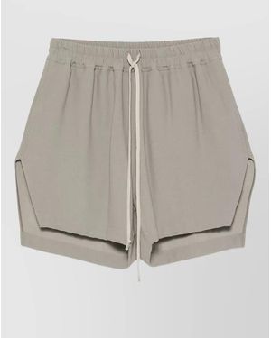 Rick Owens Relaxed Fit Boxers Lightweight Fabric Side Slits - Grey
