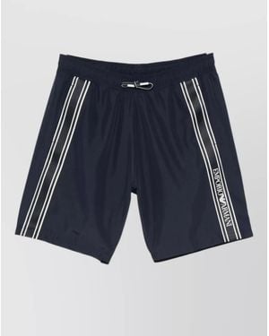 Emporio Armani Swim Shorts Side Stripe Two Pockets - Blue