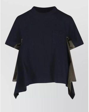 Sacai T-Shirt Asimmetrica - Blue