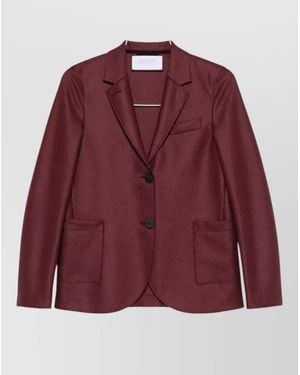 Harris Wharf London Virgin Wool Single-Breasted Blazer - Red