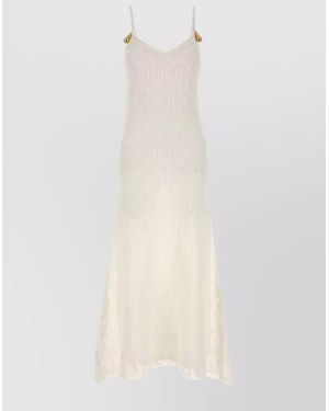Bottega Veneta Lace Midi Dress - White