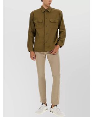 BOSS Regular-Fit Linen Shirt - Green