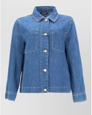Max Mara Chambray Jacket - Blue