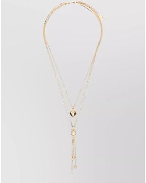 Chloé Brass Multi-Chain Necklace - White