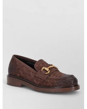 LA ROSE Velvet Loafers - Brown