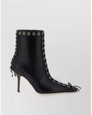 Mach & Mach 'Crystalized Corset' Ankle Boots - Black