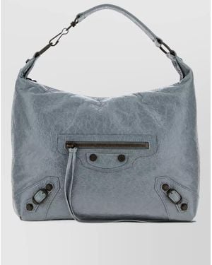Balenciaga Le City Small Leather Shoulder Bag - Grey