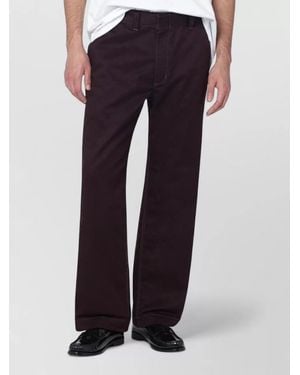 Needles Cotton Blend Straight-Leg Trousers - Blue