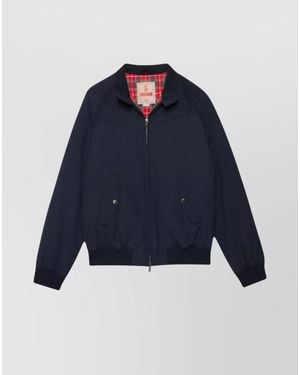 Baracuta Padded Jacket Featuring Stand-Up Collar - Blue