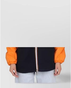 K-Way Block Design Sherpa Jacket - Multicolor