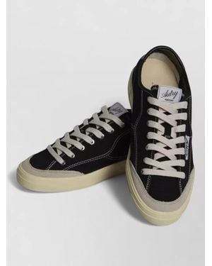 Autry Leather Canvas Low-Top Sneakers - Black