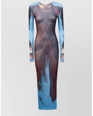 Jean Paul Gaultier Polyamide Maxi Dress - Blue