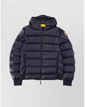 Parajumpers Quilted Hooded Coat Long Sleeves - Blue