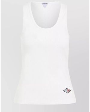 Bottega Veneta Ribbed Cotton Tank Top - White