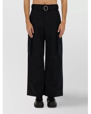 Jil Sander Wide-Leg Trousers - Black