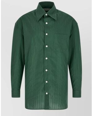 NAMACHEKO Grinda Shirt Long Sleeves Button Collar - Green