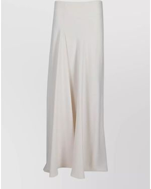 P.A.R.O.S.H. High Waist Flared Midi Skirt - White