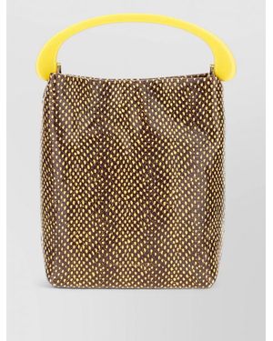 Dries Van Noten Structured Polka Dot Shoulder Bag Top Handle - Multicolour