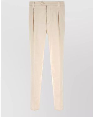 Brunello Cucinelli Pima Cotton Gabardine Trousers T-Shirt Holder - Natural