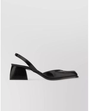 NODALETO Leather Slingback Pumps - Metallic