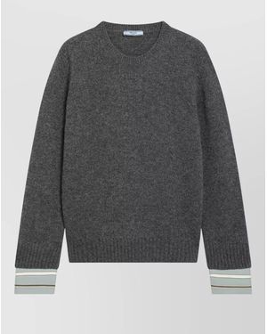 Prada Fine-Knit Jumper - Grey