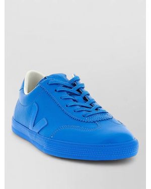 Veja Leather Volley Signature Low-Top Trainers - Blue