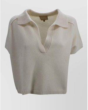 Kujten Aenor Organic Cashmere V Neck Sweater - Gray