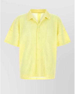 Homme Plissé Issey Miyake Polyester T-Shirt - Yellow