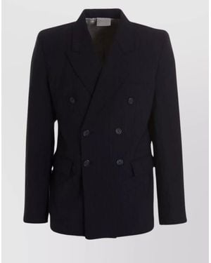 VTMNTS Wool Tailored Blazer - Blue