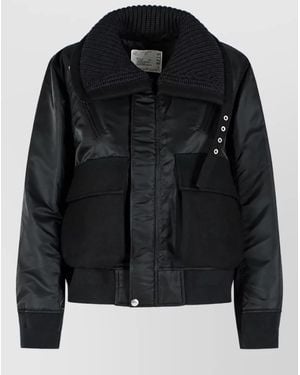 Sacai Nylon Oversized Coat - Black