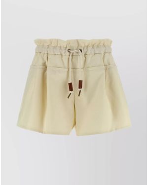 Moncler Technical Twill Shorts - Natural