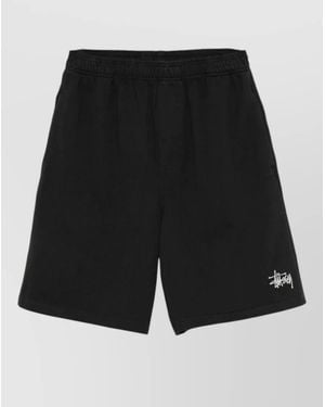 Stussy Tailored Shorts Featuring Single Back Pocket - Black