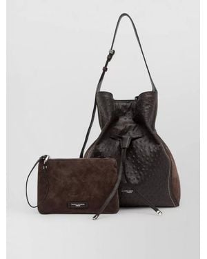 Gianni Chiarini Sienna Bucket Bag Set Adjustable Strap - Black