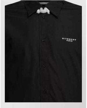 Givenchy Casual Shirt Logo Long Sleeves Buttons - Black