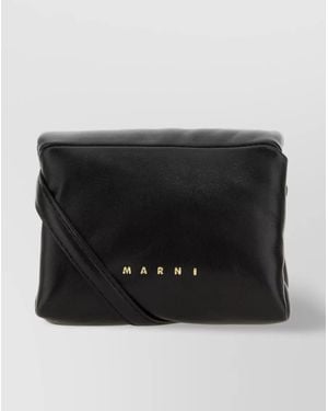 Marni Prisma Mini Leather Crossbody Bag - Black