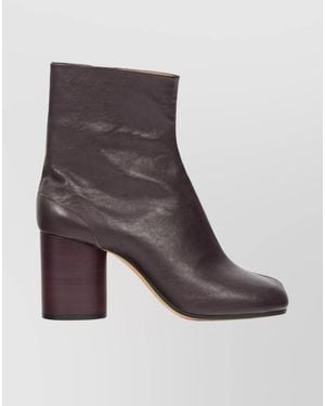 Maison Margiela Tabi Style Leather Ankle Boots - Brown