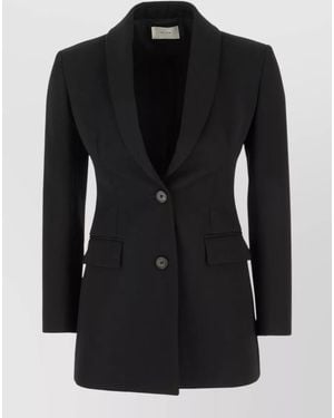 The Row Wool Blazer Single Breasted Notched Lapels - Black
