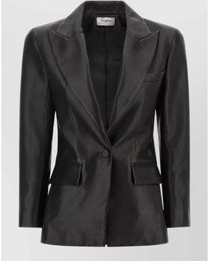 Balmain Leather Blazer - Black