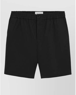 Ami Paris Elastic Waist Shorts Ami De Coeur - Black