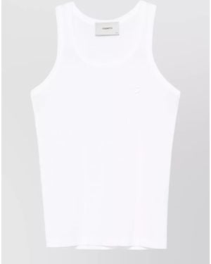 Coperni Round Neck Top Featuring Sleeves Design - White