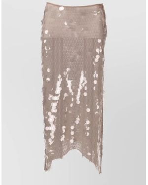 Niccolò Pasqualetti Sequined Asymmetric Skirt - Multicolor