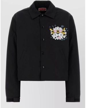 KENZO Single Breasted Coat - Black