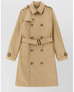 Burberry Mayfair Cotton Trench Coat For Kids - Natural