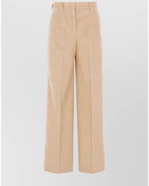 Incotex Wide-Leg Trousers - Natural