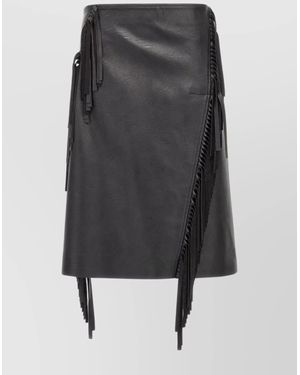 Stella McCartney Fringed Alter Mat Skirt - Gray