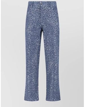 Charles Jeffrey Cotton Straight-Leg Trousers - Blue