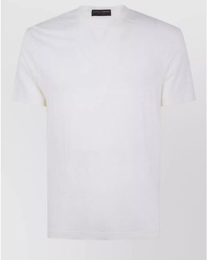 Filippo De Laurentis Linen Short-Sleeve T-Shirt - White