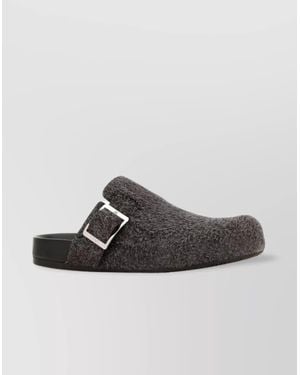 サンダル LOEWE Khaki suede Ease Buckle slippers Ease Buckle slide in suede Beige - LOEWE