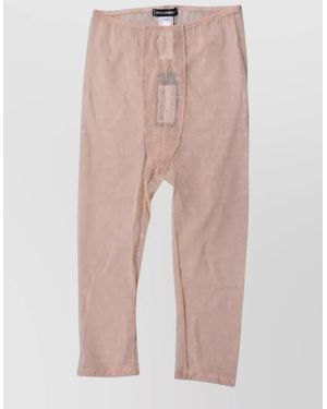 Dolce & Gabbana Logo Lace Cropped Leggings - Pink