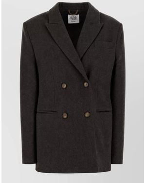 LE SULLY STUDIO Stretch Wool Blend Blazer - Black